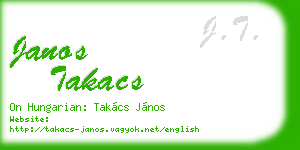 janos takacs business card