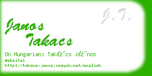 janos takacs business card